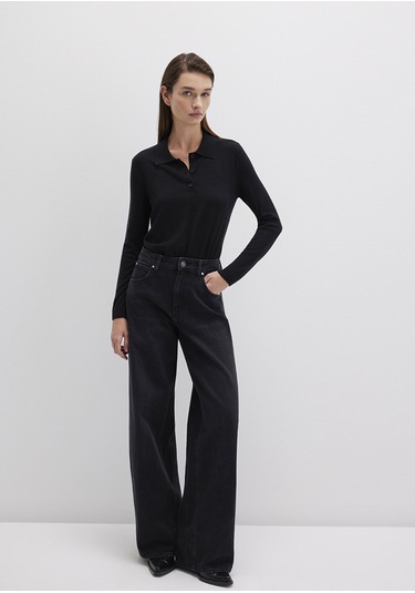 Mavi - Siyah Triko Polo 1710712-900 Siyah