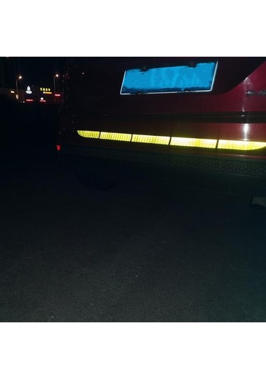 Yeşil Araba Reflektör Etiket Dış Gövde 3x90cm Gövde Oto Çıkartması Reflektif Bant