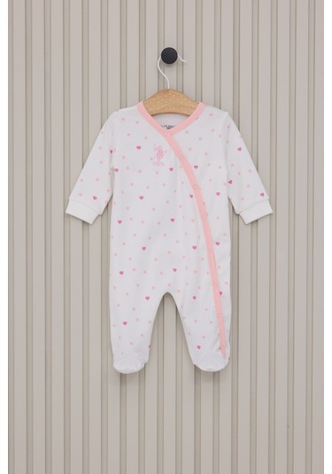 U.s. Polo Assn. Kız Bebek Krem Pijama Takım 50322798-vr071 Krem