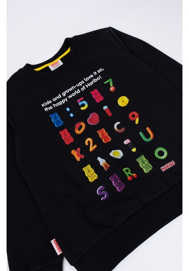 Haribo 302 Unisex Çocuk Siyah Sweat Siyah
