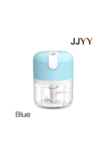 250ml Mini Mutfak Robotu - Akülü Sarımsak Kıyma Makinesi, Soğan, Zencefil, Blue Mavi