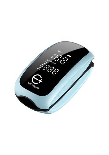 Vkemall Pulse Oksimetre Nabız Oksimetresi Şarj Edilebilir Ev Parmak Ucu Parmak Klipsli Oksimetre Tek Tuş Açık Mavi