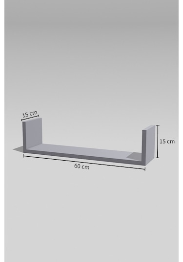 Ahşap Dekoratif Duvar Rafı İkili