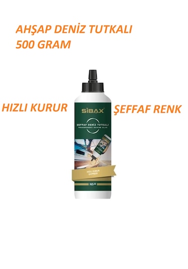 Sibax Şeffaf Ahşap Ve Deniz Tutkalı Hızlı Kurur Ns 33 500 Gram