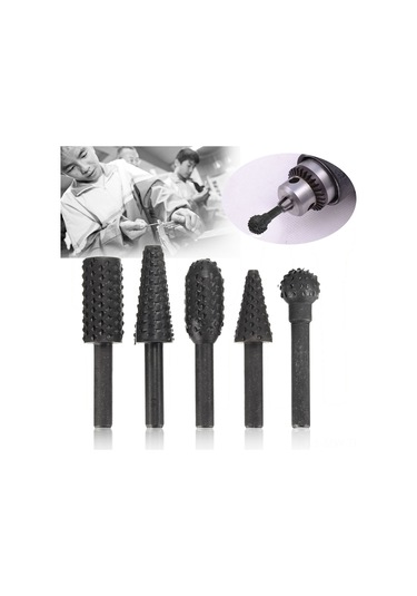 Moveevo 5 Parça 1/4 Şaft Döner Matkap Ucu Seti, Taşlama, Cilalama Ve Şekillendirme İçin Uygun
