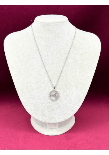 Yıldızlı Ve Taşlı Silver Kolye Silver