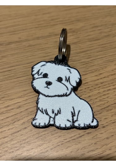 Sevimli Malta Köpeği Anahtarlık - Çanta Aksesuar