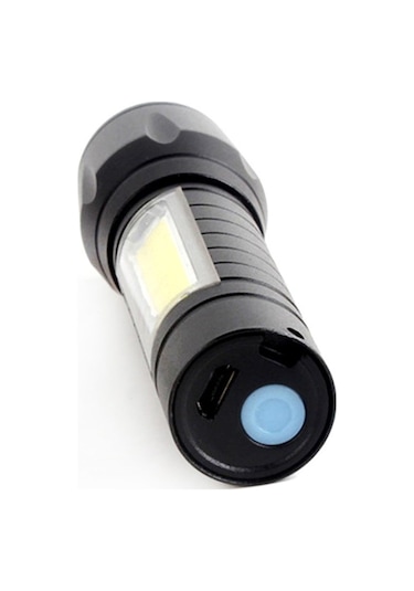 Watton Mini Çok Güçlü Şarjlı El Feneri Wt-030-6548 Siyah