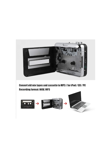 Springsun 4.3 İnç Kaset Çalar, Kaset Kasetini Mp3 Ses Dönüştürücüsüne Dönüştürücü, Walkman Kaset Çal