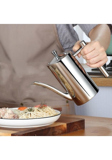 1 Adet Sızdırmaz 304 Paslanmaz Çelik Yağdanlık Sirke Sos Dağıtıcı Baharat Şişesi 500 Ml/700 Ml 700 Ml