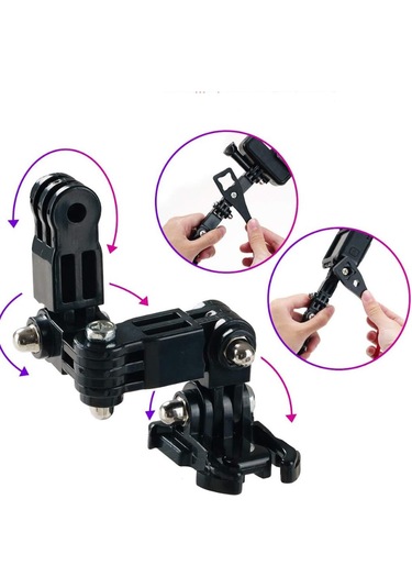 Fimtech Tüm Aksiyon Kameralar İle Uyumlu Kask Bağlantı Seti