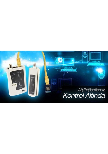 Powermaster Cat5-Cat6-Rj45-Bnc Kablo Test Cihazı
