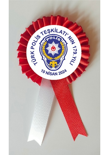 10 Nisan Polis Haftası Saten Kokart 10 Adet