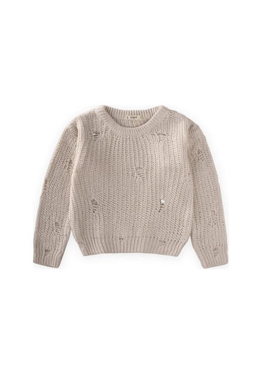 Selanik Triko Kazak 2-8 Yaş Naturel Bej