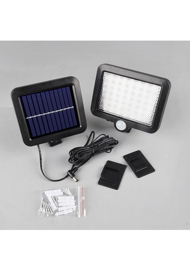 Neevoyu Güneş Enerjili 56 Led Beyaz Işık Entegreli İndüksiyon Duvar Lambası - Ip65 Koruma, Dış Ve İç Mekan Uyumlu, Paneli Ve Lambası Ayrı Tasarım Çok Renkli