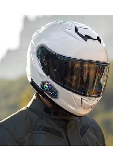 Bfs Y12 Motor Kask Kulaklık Rgb Modlu Radyolu Motosiklet Kulaklık 5.3 Bluetooth Intercom
