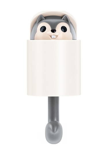 İki Görünmez Sincap Kancası Şemsiye Anahtarlık Yapışkanlı Montaj Diğer