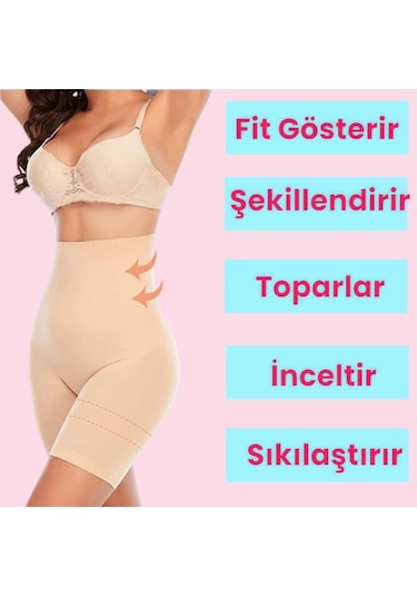 Tezzgelsin Kadın Yüksek Bel Basen Toparlayıcı Korse Ten Rengi