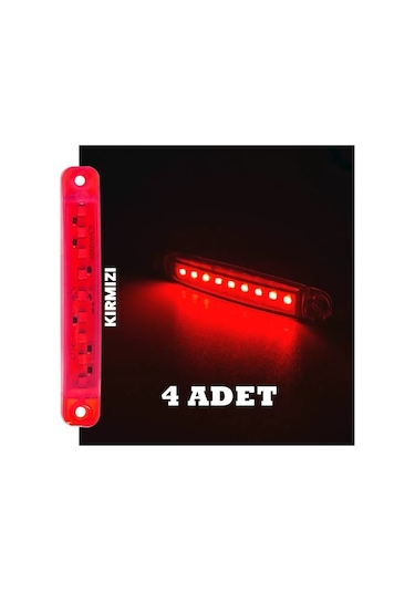 Citroen Ds4 Kırmızı Tavan Basamak Parmak Led 4 Adet