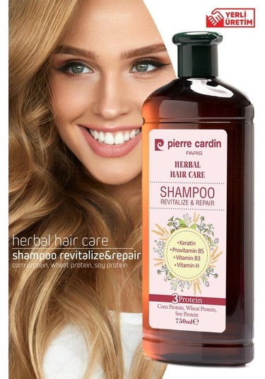 Pierre Cardin Herbal Onarıcı ve Canlandırıcı Etkili Bitkisel Şampuan 750 ML