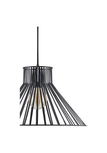 Dede Tekli Panama Sarkit Avize Siyah Dekoratif Obje