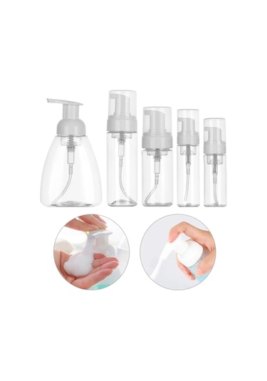 300ml-60/100/150/300ml Şeffaf Köpük Şişe Sıvı Sabun Çırpılmış Köpük Noktaları Şişeleme Şampuan Losyonu Duş Jeli Köpük Pompası Şişeleri