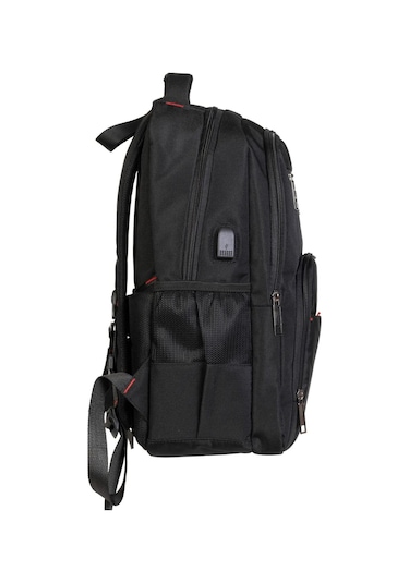 Dada Laptop Bölmeli 15.inç Su Geçirmez Kumaş Günlük Okul Sırt Çantası Siyah