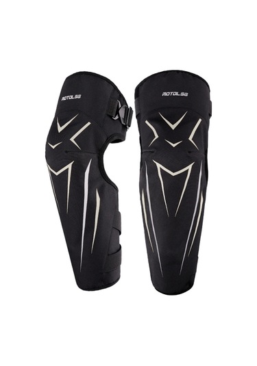 Sones Motolsg 2 İn 1 Motosiklet Bisiklet Sürme Sıcak Polar Yumuşak Koruyucu Dişli Diz Pedleri Beyaz - Siyah