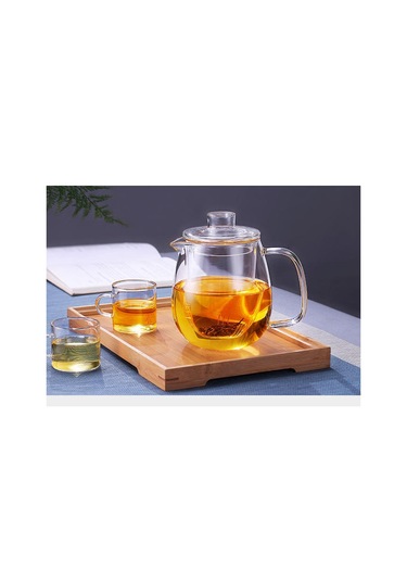 Cam Çaydanlık Çıkarılabilir Demlik Çiçekli Çay Filtresi Isıtmalı Güvenli Çay Su Isıtıcısı Çiçek Açan Gevşek Yaprak Çay Makinesi Seti Çaydanlıklar Altın - Beyaz