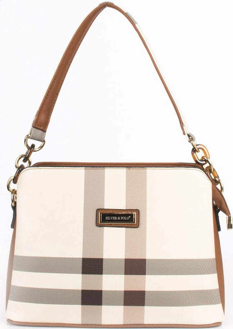 Silver Polo Kadın Omuz Çanta 937 Krem - Taba