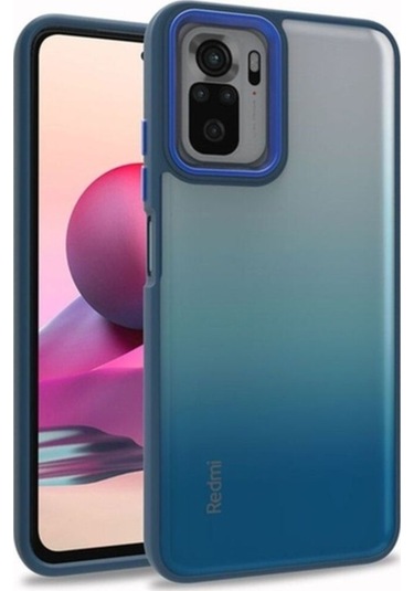 Xiaomi Redmi Note 10 Kılıf Zore Flora Kapak Mavi