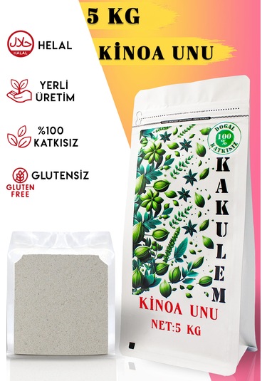 Kakulem Glutensiz Sertifikalı Beyaz Kinoa Unu Tozu 3 Kg