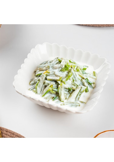 Porsima 1750n Porselen Kase Kare Desenli Derin Salata Kase 16cm