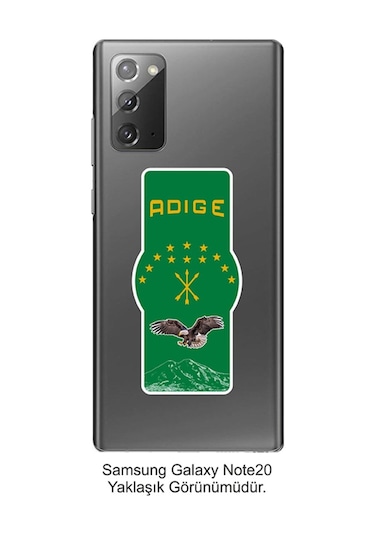 Adige Çerkes Bayrak Telefon Tablet Etiketi