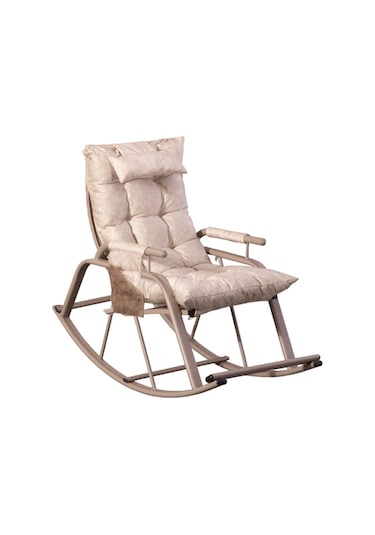 Sallanan Sandalye, Minderli Baba Koltuğu, Metal Tv Koltuğu, Dinlenme Koltuğu, Emzirme Koltuğu Krem