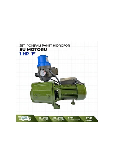 Staxx Power Jet Pompalı Otomatik Paket Hidrofor Su Motoru 1Hp 1'