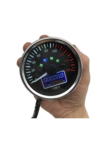 Evrensel 12 V Motosiklet Kilometre Led Dijital Takometre K13899