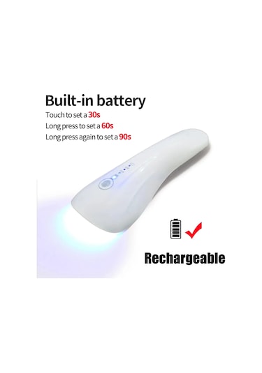 Lulaa El Uv Led Uv Tırnak Lambası Yükseltilmiş Şarj Edilebilir Tırnak Lambası Tırnak Sanat Hızlı Kuruyan Makine Taşınabilir Ev Dıy Salon Manikür Gri