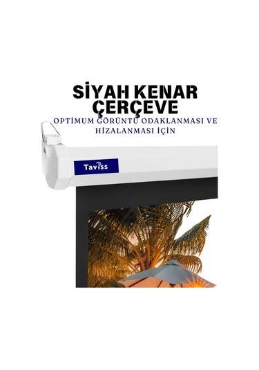 180x180 Cm Storlu Manuel Projeksiyon Perdesi