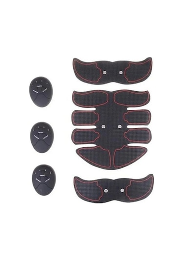 Kenpazar Sporcu Karın Masaj Aleti 6'lı Set siyah