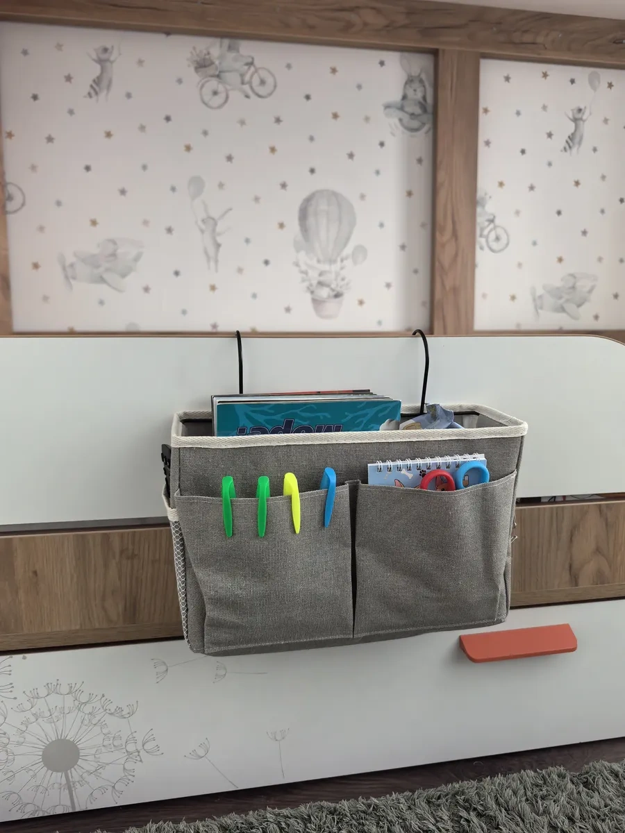 Udobstva Doma Yatağa Asılan Cep Organizatörü 405874989 Koyu Gri