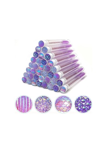 Suntek Tek Kullanımlık Maskara Fırçası Mor 40'lı