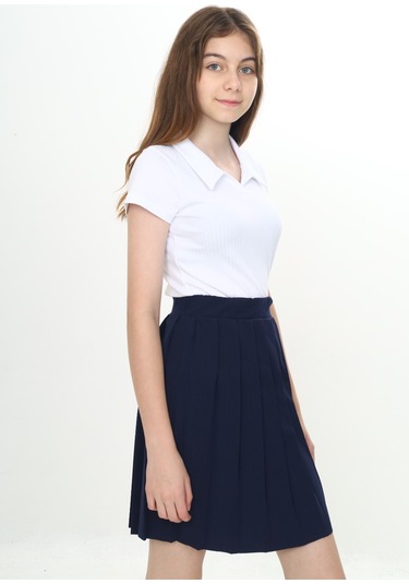 Toontoy Kız Çocuk Piliseli Okul Etek Lacivert