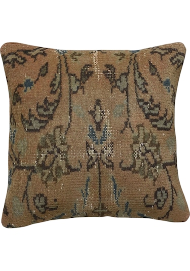 Zehra Abla Halı Vintage El Dokuma Dekoratif Halı Kırlent Yastık Kılıfı 6704 Çok Renkli