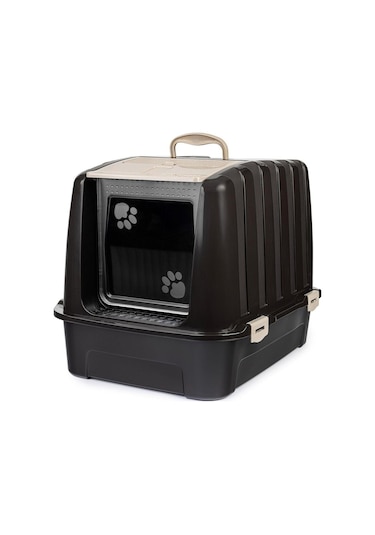 Pribor Hz-335 Kedi Köpek Evcil Hayvan Tuvaleti Büyük Boy Siyah Bej