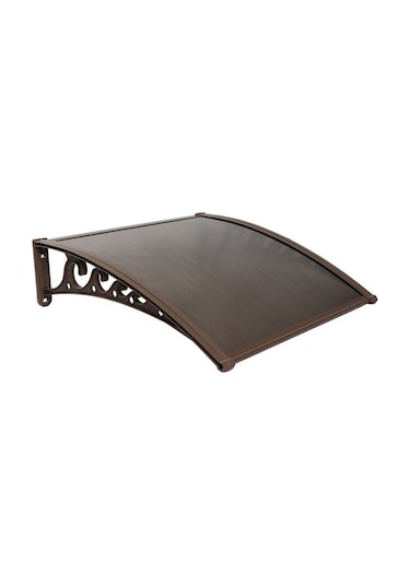 Pratik Sundurma Kapı Pencere Üstü 100x100 Cm Bronz 6 Mm Levhalı Bronz