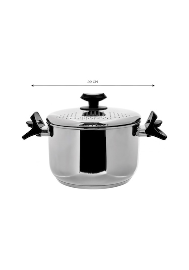 Karaca  Mutfaksever İndüksiyon Tabanlı Çelik Makarna Ve Mantı Tenceresi