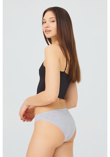 Basic Pamuklu Kadın Bikini Külot 3'lü Paket - 4 Çok Renkli 3