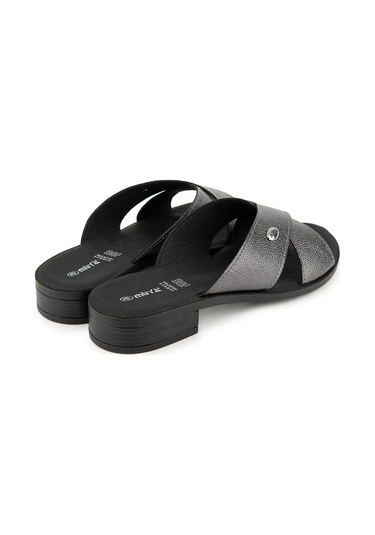 Muya Costa 35004 Kadın Abiye Terlik Platin Platin