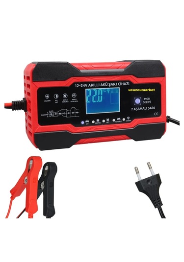 Araçlar İçin 10 Amper Led Göstergeli Akıllı Akü Şarj Cihaz 12v/24